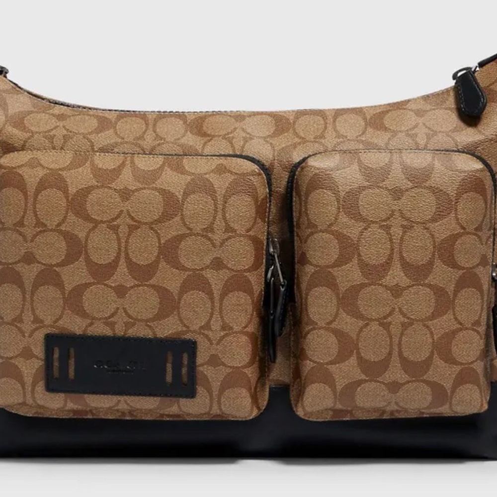 Coach Ranger Pocket Messenger 1951 Signature Canvas Double Pocket Crossbody - Picture 2 of 16